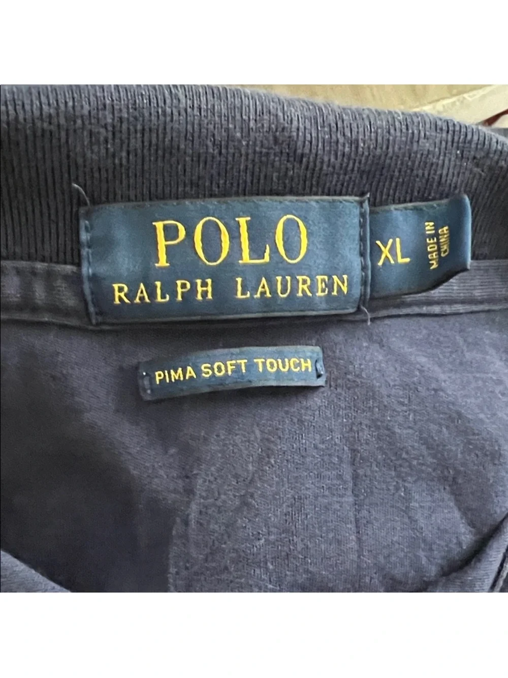 Polo Ralph Lauren Pima Soft Touch Classic Fit Polo Shirt Men’s XL Navy Blue 100%
